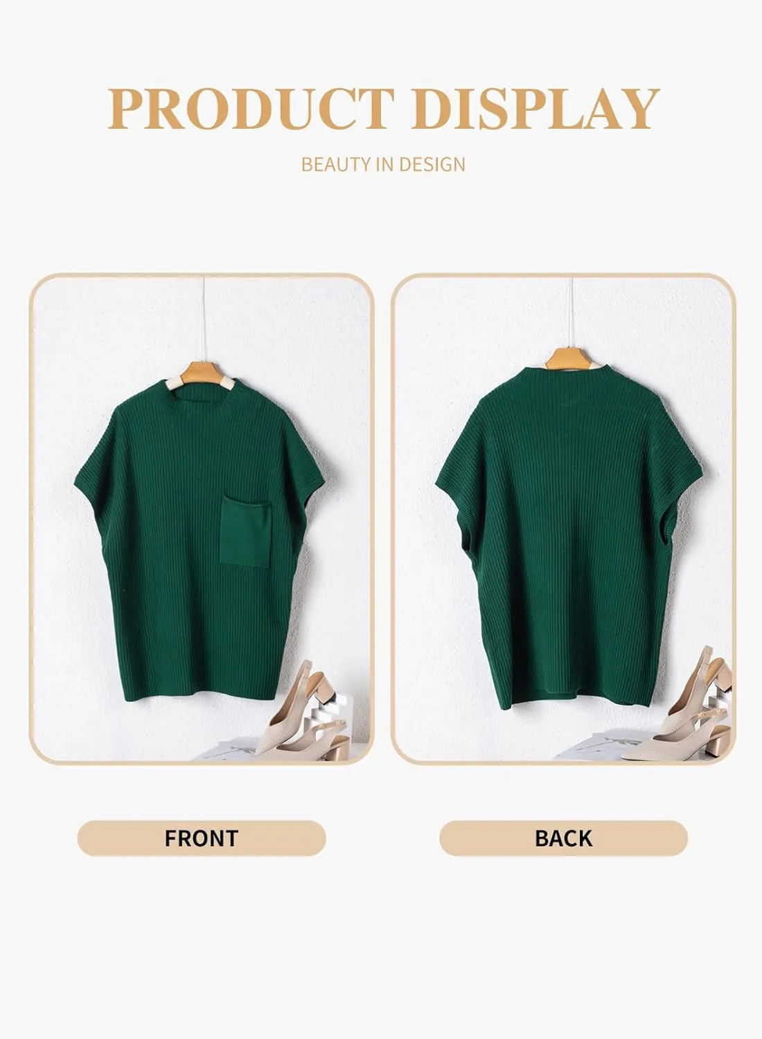 Eytino Womens Plus Size Tops Summer Cap Sleeve Crew Neck Casual Loose Solid Ribbed Knit Basic Tee Shirt(1X-5X)